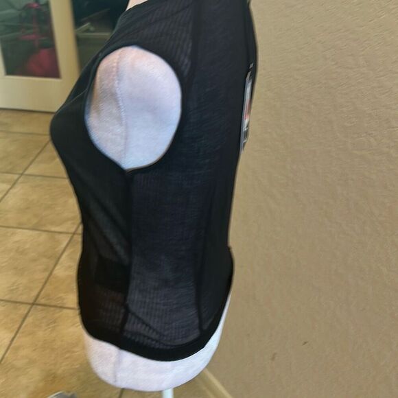 GTSQ Women’s Size M Ruched Front Mesh Tank Black Alternative Grunge Punk Emo NWT - Picture 4 of 10
